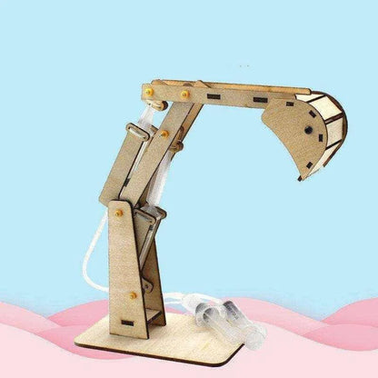 Educational Toy STEM Science Kit 3D Wooden Model Construction Excavator Vehicle Building Toys Set for Kids