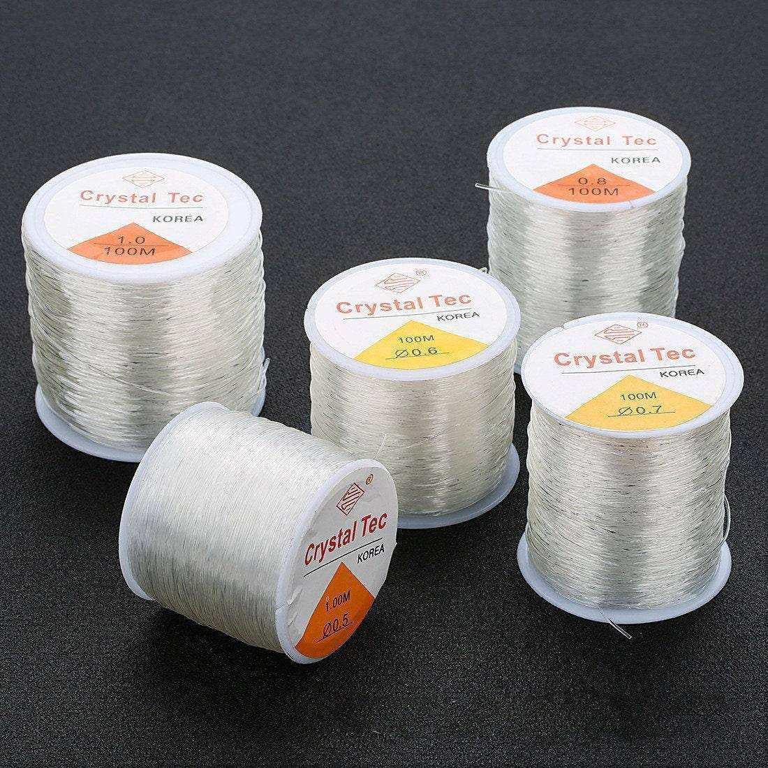 Elastic thread for bracelets stretchable clear strings for jewelry making 55-100m roll