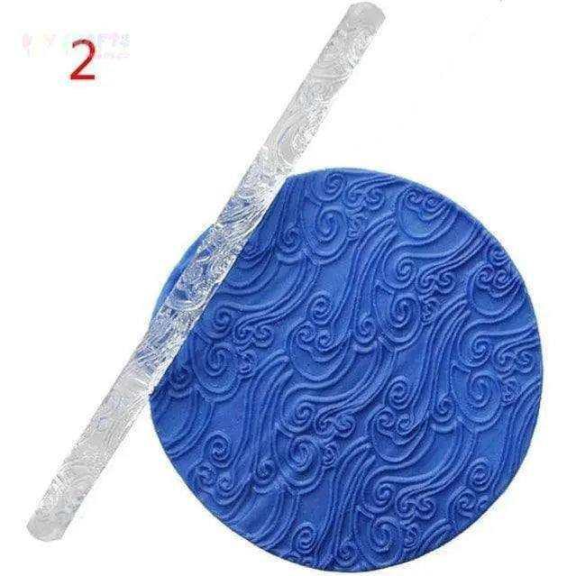 Embossed rolling pin for clay sculpting tools ceramic roller