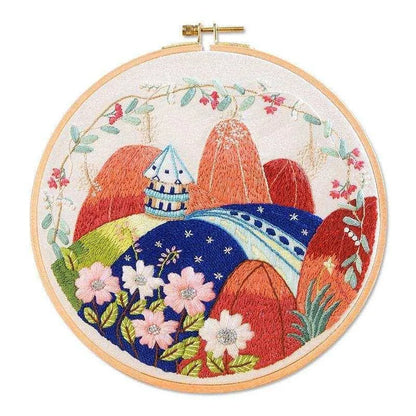 Embroidery Su Embroidery Pastoral Style Diy Self-Embroidered Fabric Bag