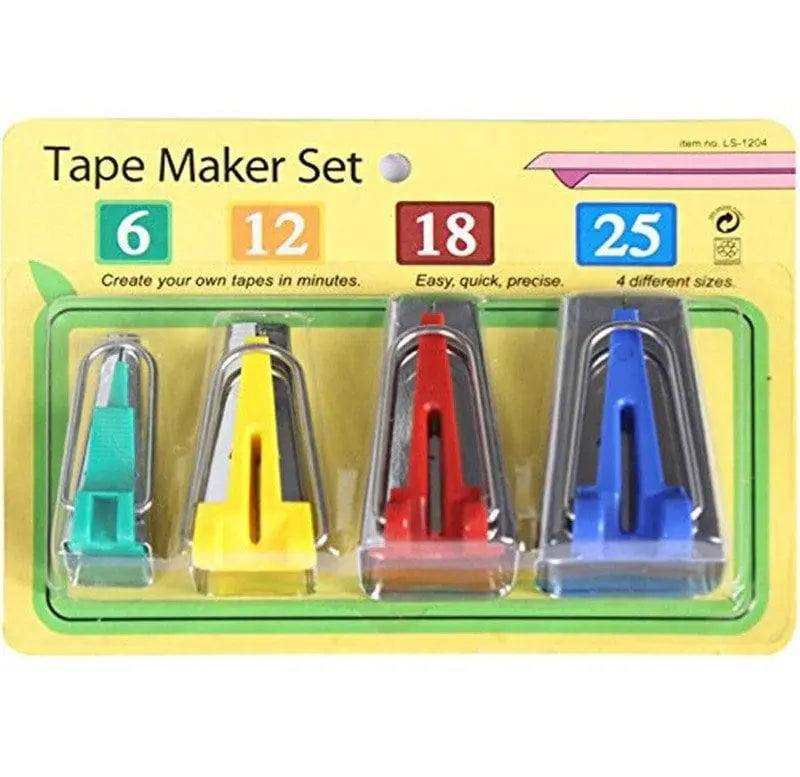 Fabric Bias tape maker, set of 4, quilting tool, sewing accessory, mask making