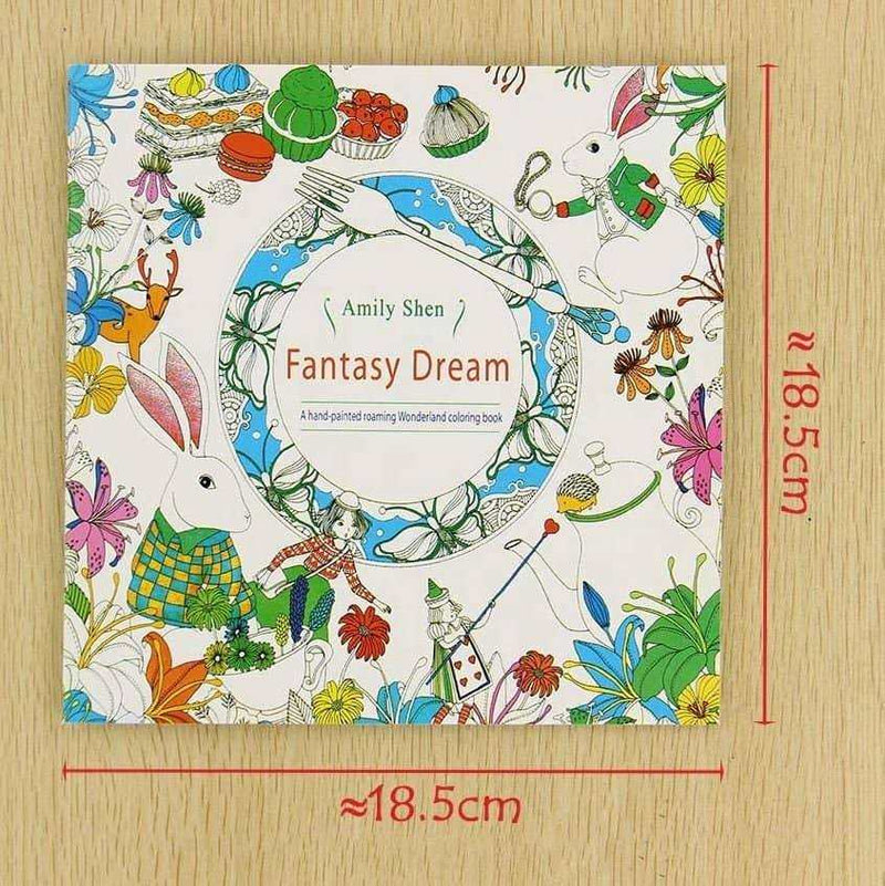 Fantasy Coloring Book Wonderland Color Pages Children's Gift Activity For Kids