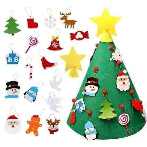 Felt Christmas tree for kids to decorate
