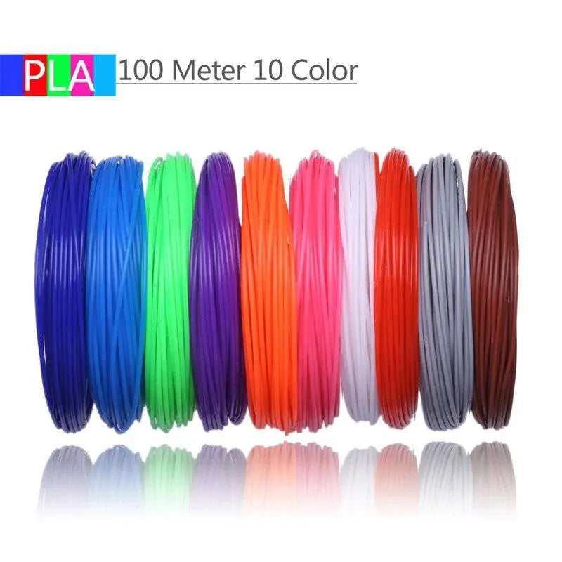 Filaments For 3D Printing Pen ABS / PLA Plastics 10M Per Color