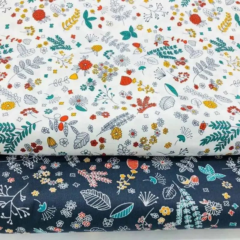 FLORAL COTTON FABRIC - Designer Fabric - Dressmaking Fabric - Printed Quilting Floral Fabric