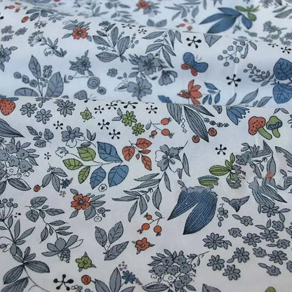 FLORAL COTTON FABRIC - Designer Fabric - Dressmaking Fabric - Printed Quilting Floral Fabric