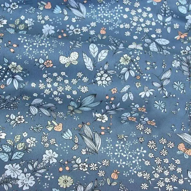 FLORAL COTTON FABRIC - Designer Fabric - Dressmaking Fabric - Printed Quilting Floral Fabric