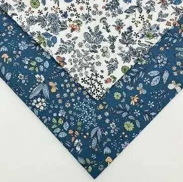 FLORAL COTTON FABRIC - Designer Fabric - Dressmaking Fabric - Printed Quilting Floral Fabric