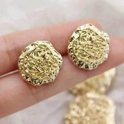 Flower Metal Button Gold Metal Buttons Coat Making Supply Dress Making Supplies Buttons For Sewing