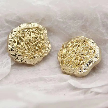 Flower Metal Button Gold Metal Buttons Coat Making Supply Dress Making Supplies Buttons For Sewing