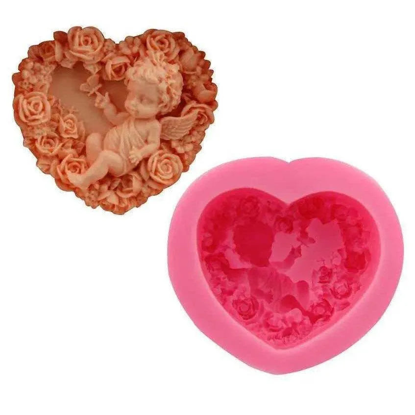 Flower Silicone Mold Heart Mold For Homemade Soap Candle Making Molds