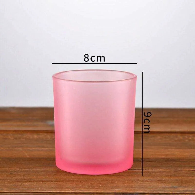 Frosted Candle Jar Matte Glass Candle Cup