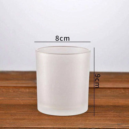 Frosted Candle Jar Matte Glass Candle Cup