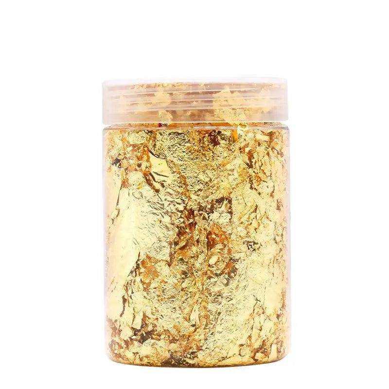 Gold flakes foil paper for scrapbooking nail art candle making