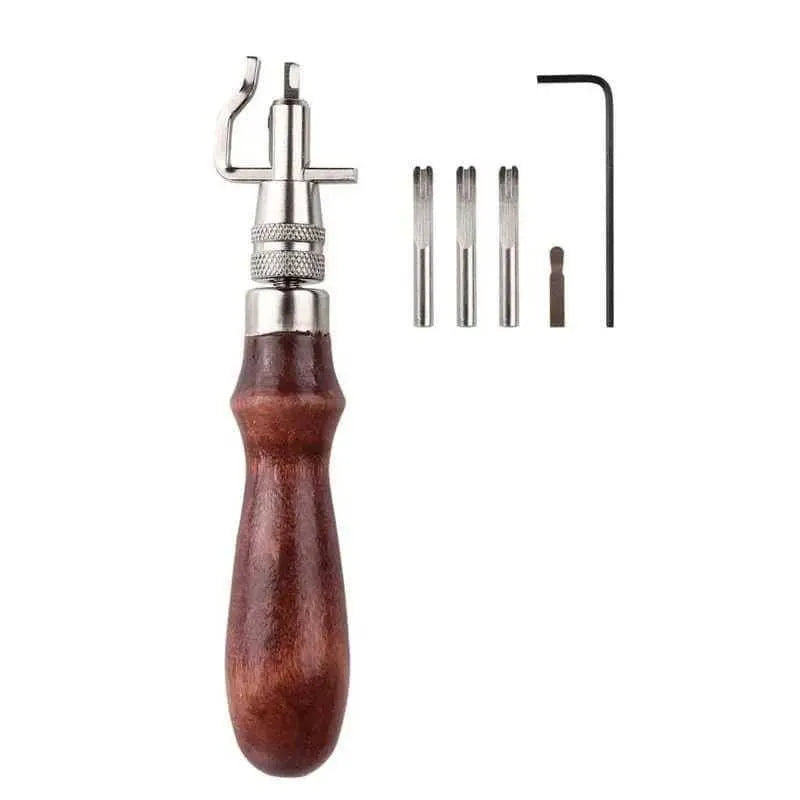 Groover Tool For Leather DIY Leatherworking Stitching Groover Edge Creaser And Trimmer Upholstery Repair and Making