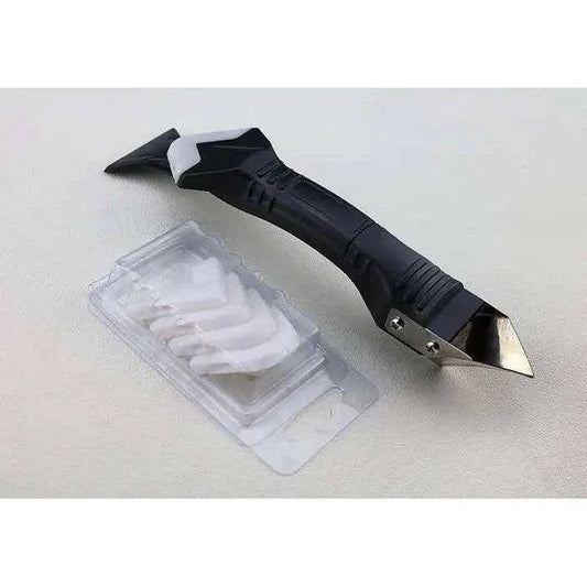 Grout Scraper 3 in 1 with Silicone Pads Sealant Caulking Tool Silicone Glue Remover Wear Resistant Kitchen Bathroom Fixing Tool