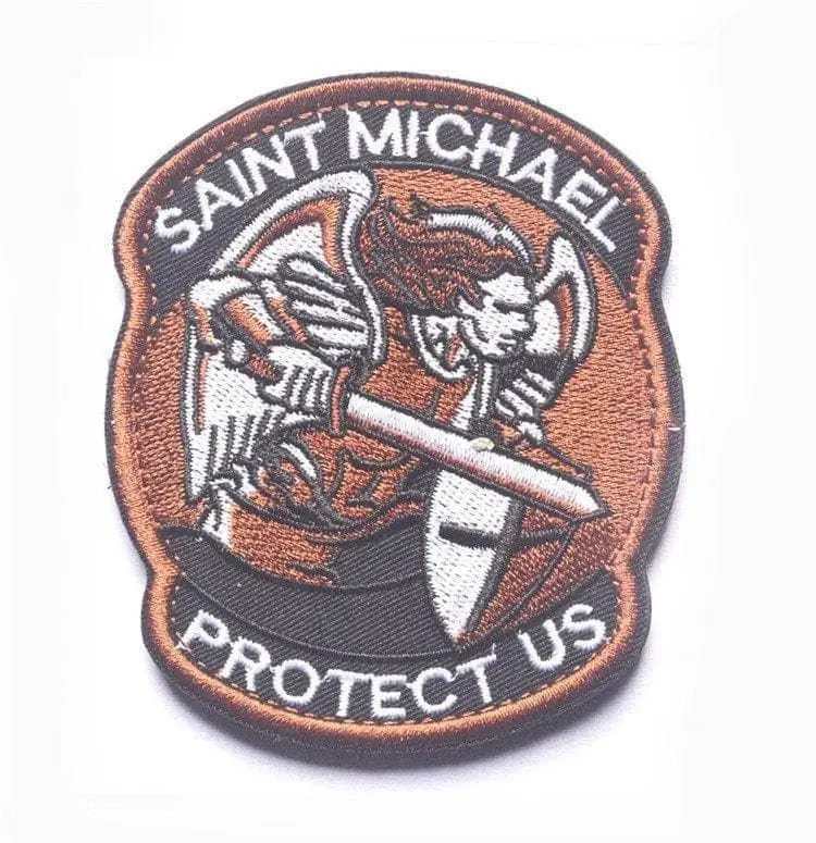 Guardian Angel Patches St. Michael Protect Us Military Patch Embroidered Patches
