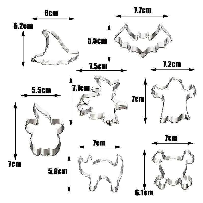 Halloween Cookie Cutter Mold Set Cute Halloween Party Treats Molds