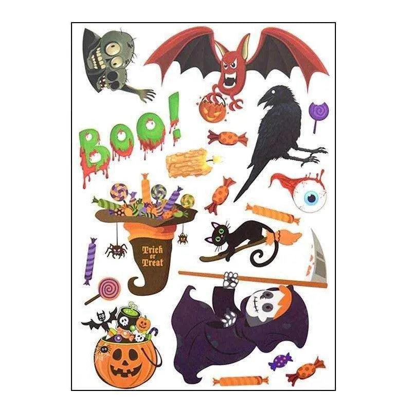 Halloween Theme Window Decals Spooky Door Stickers Halloween Party Decor