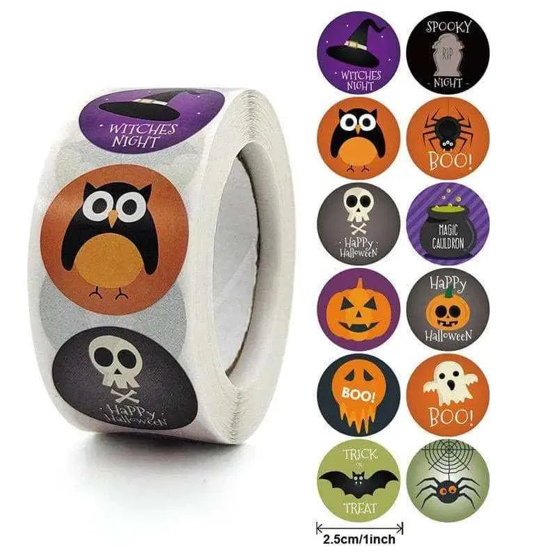 Halloween Stickers Ghost Skull Pumpkin Bat Spider sticker labels