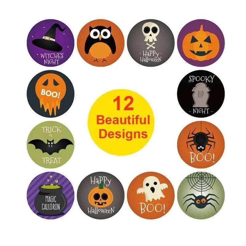 Halloween Stickers Ghost Skull Pumpkin Bat Spider sticker labels
