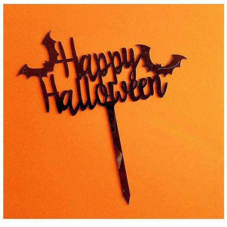 Happy Halloween Cake Topper Trick Or Treat Cake Decor Baking Accessories Halloween Party Sugarcrafts Decorations Cupcake Toppers