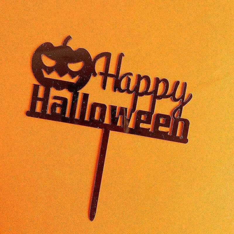 Happy Halloween Cake Topper Trick Or Treat Cake Decor Baking Accessories Halloween Party Sugarcrafts Decorations Cupcake Toppers