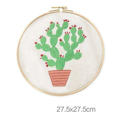 Hand Embroidery Diy Material Bag Cloth Plant Embroidery