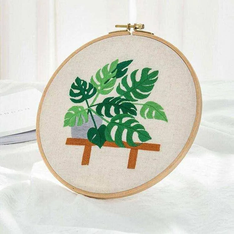 Hand Embroidery Diy Material Bag Cloth Plant Embroidery