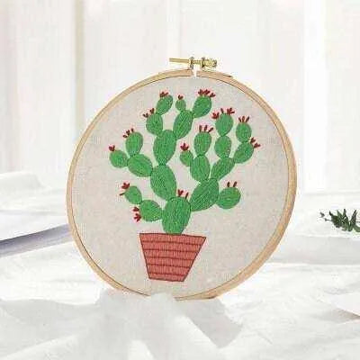 Hand Embroidery Diy Material Bag Cloth Plant Embroidery