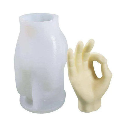 Hand Gesture Molds Resin Casting Mold 3D Candle Mould