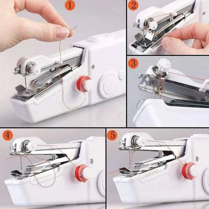 Handheld sewing machine plus sewing accessories