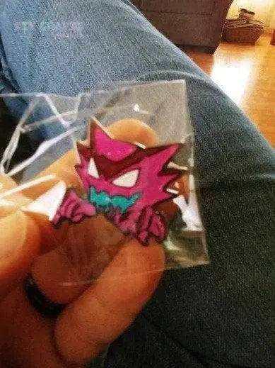 Haunter pin Pokemon badge glitter enamel pin for kids brooch