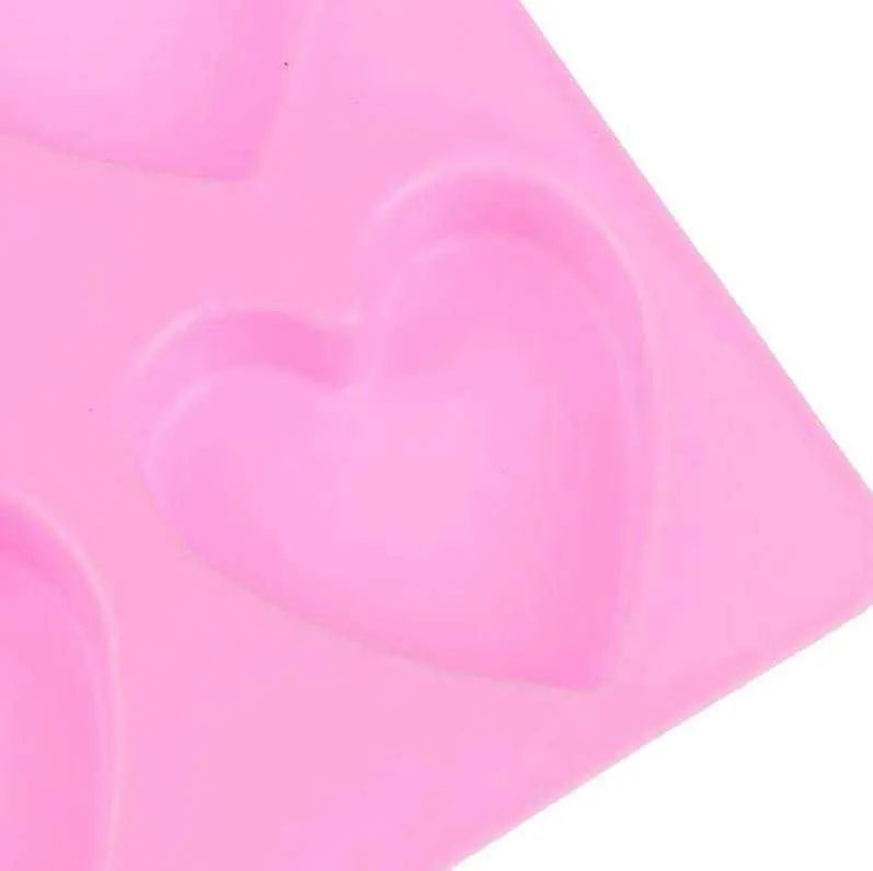 Hearts Silicone Mold Heart Shaped Chocolate Mould Heart Soap Mold 4 Hearts DIY Candlemaking Cake Decorating Tool Baking Accessories