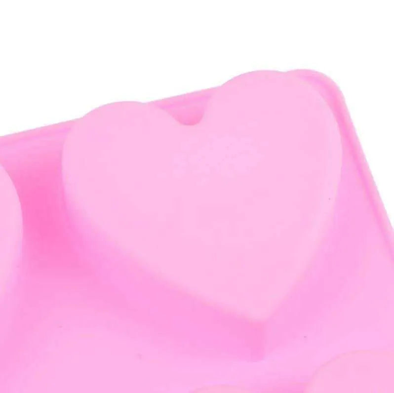 Hearts Silicone Mold Heart Shaped Chocolate Mould Heart Soap Mold 4 Hearts DIY Candlemaking Cake Decorating Tool Baking Accessories