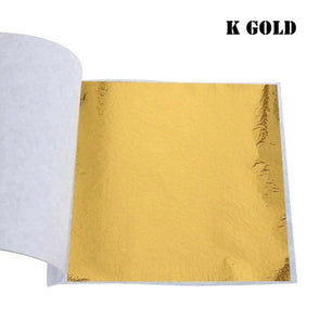 Imitation Gold Leaf Sheets For Guiding Pink Blue Black Gold And Silver Foil Paper