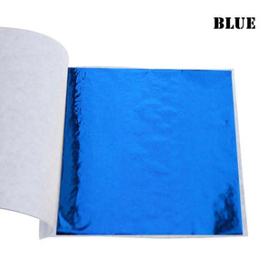 Imitation Gold Leaf Sheets For Guiding Pink Blue Black Gold And Silver Foil Paper