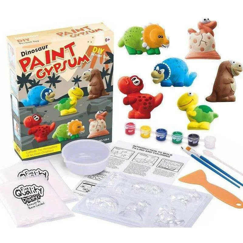 Kids Crafts Toy Plaster Mold Kit Painting Set Plaster Animals Plaster Scone