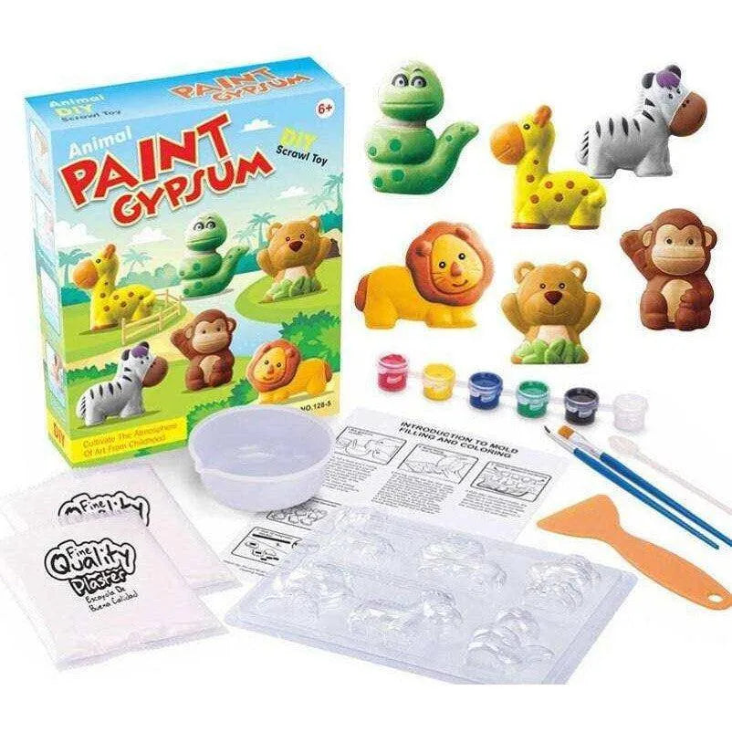 Kids Crafts Toy Plaster Mold Kit Painting Set Plaster Animals Plaster Scone