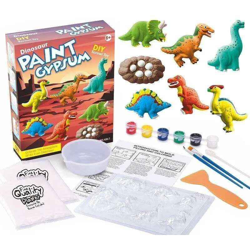 Kids Crafts Toy Plaster Mold Kit Painting Set Plaster Animals Plaster Scone