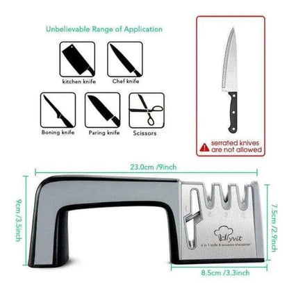 Kitchen knife and scissors sharpener