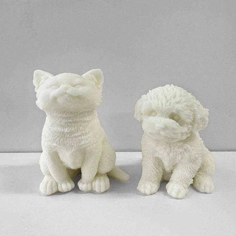 Large Cat Mold Animal Mold Cat Candle Plaster Mold DIY Decoration Kitten Ornament