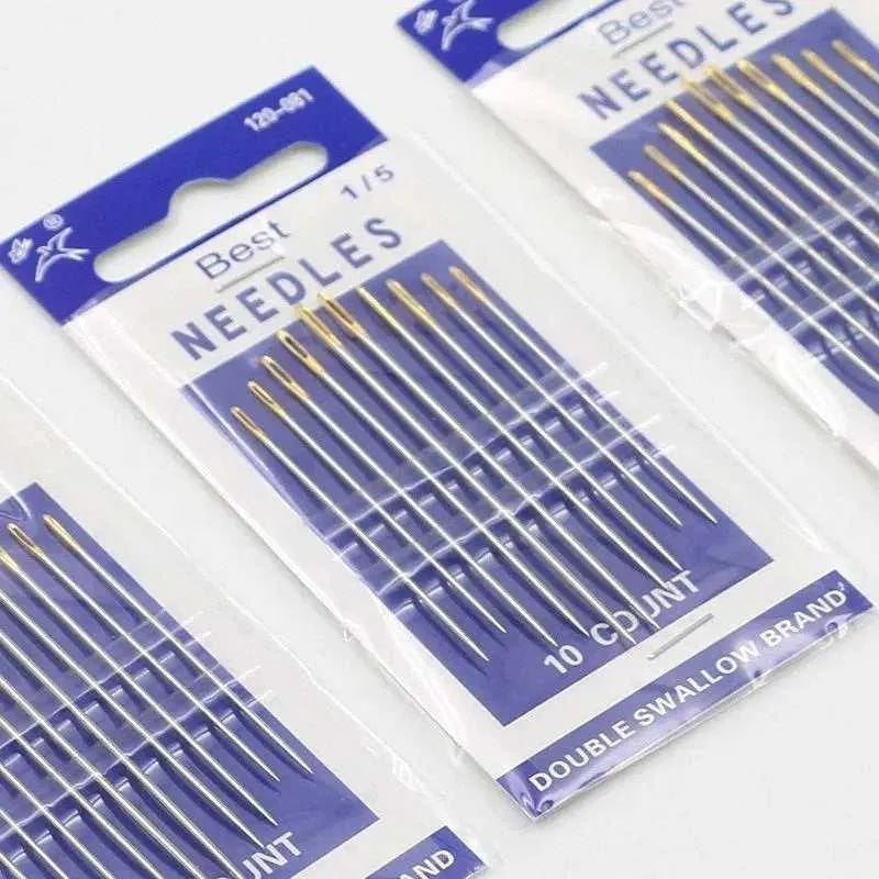 Large Eye Needle Set Golden Eye Needles Sewing Supplies