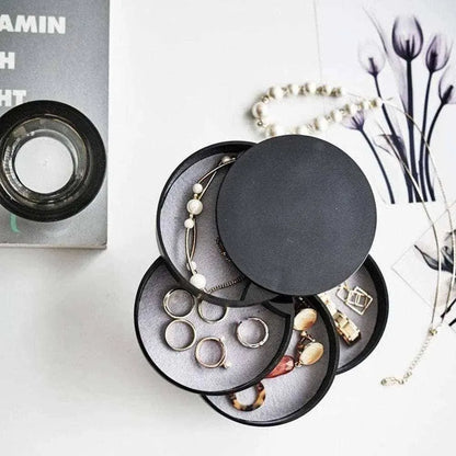 Layered rotating jewelry organizer