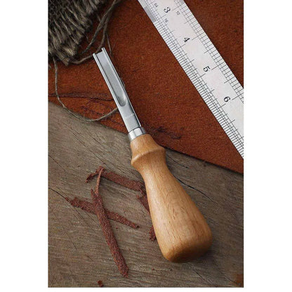 Leather Carver Cutting Tool DIY Leatherworking Wood Handle Crafting Tools