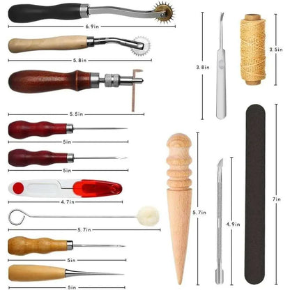 Leather Tool Set Leather Punch Kit Carving Tools Repair Tool DIY Craft Stitching