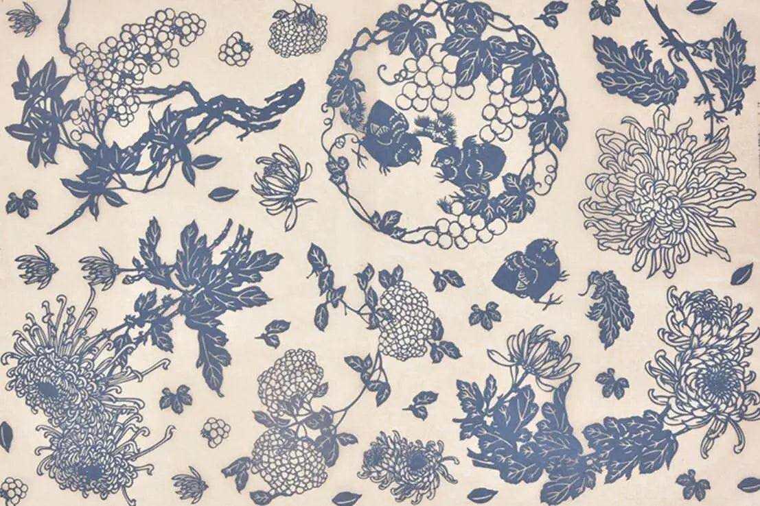 Leaves Underglaze Transfer Paper Ceramic Underglaze Roses Underglaze Ceramic Decal