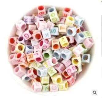 Letter Beads Square ABCDE Beads DIY Bracelet Making Supplies 100pcs