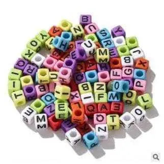 Letter Beads Square ABCDE Beads DIY Bracelet Making Supplies 100pcs