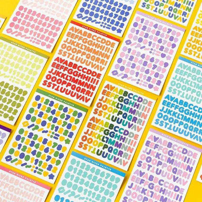 Letters and Numbers Sticker Sheets Alphabet Sticker Pack Scrapbook Supplies